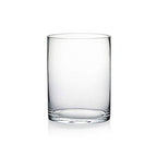 WGV Quality Thick Cylinder Vase, Width 6", Height 8", Clear Glass Container Terrarium Candle Holder for Wedding Centerpiece, Event, Home Decor, 1 Piece - size: 6"x8"H
