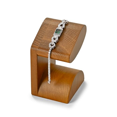 Solid Wood Watch Display Stand T-bar Watch Stand Jewelry Holder Stand Watch Holder Organizer For Men And Women Watch Holder (Dark Color) - color: Dark Color