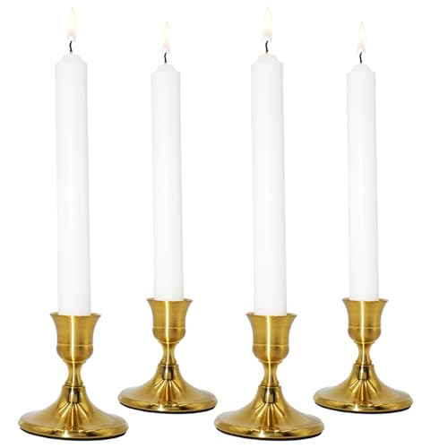 Candlestick Holders Taper Candle Holders, Gold Vintage Candle Stick Candle Holder for Pillar Candles Table Centerpiece, Wedding Reception, Festive Christmas Mantel Decor or Home Decor - color: Gold, size: 4PCS