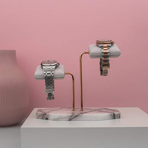 LYS&LYX Watch stand watch display stand watch holder watch Handcrafted watch holder (2-white/rose/white) - color: white/rose/white