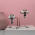 LYS&LYX Watch stand watch display stand watch holder watch Handcrafted watch holder (2-white/rose/white) - color: white/rose/white