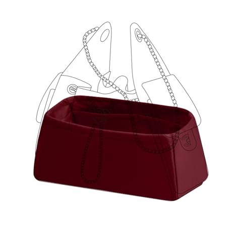 DGAZ Silk Purse Organizer Insert Fits Chanel 25 Handbags，Silky Smooth Bag Organizers，Luxury Handbag & Tote Shaper(Rouge H,Small) - color: Rouge H, size: Small