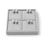 Oirlv Microfiber 4 Slots Jewelry Earring Display Tray Modular Customizable Jewelry Tray - style: P13502
