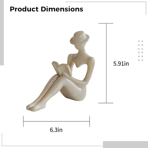 Abstract Resin Sculptures for Home, Minimalist Art Decor in Beige & Gray, Nordic Style Wedding Gifts, Various Poses for Living Room