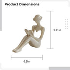 Resin Abstract Sculptures, Minimalist Nordic Home Decor, Wedding Gift Ideas, Available in Beige and Gray