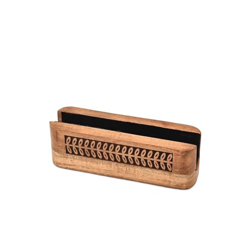 NIRMAN Laptop Stands Acacia Wood Vertical Laptop Stand for Desk Suitable for laptops Gaming Laptops, IPad, Tablets (8" x 2.3" x 2.5")