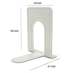 Book Ends, Metal BookEnds Heavy Duty bookend (White 5 Pair) - color: White, size: 5 Pair