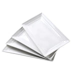 14 inch Ceramic Serving Platter - Rectangular Serving Trays Set of 4, Large Embossed Plates, Porcelain White Platters for Steak, Appetizer, Dessert, Tacos, Housewarming, Oven Dishwasher Safe