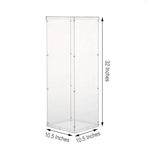 Efavormart 32" Acrylic & Lucite Wedding Decor Ideas Clear Display Box for Centerpieces with Interchangeable Lid and Base - color: Clear, size: 32"