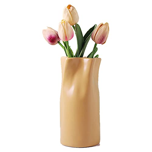 Nordic Ceramic Vase Modern Abstract Art Geometric Flower Plant Holder Decor - size: Pink circle