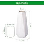 D'vine Dev 11 Inch Snow White Ceramic Vase, Geometric Handmade Craft Flower Vase with Design Box Packaged, VS-GM-SW-11 - color: Snow White, size: 11 Inch