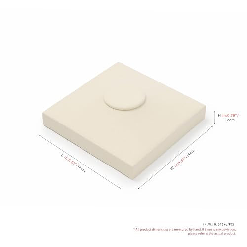 Oirlv Microfiber Jewelry Display Tray Necklace Display Stand Necklace Holder(Beige) - color: Necklace Bust P13416