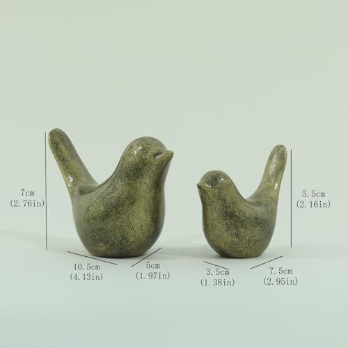 Birds Statues Home Decor Figurine - Modern Style Sculpture Decorative Ornaments for Living Room, Bedroom, Office Desktop, Cabinets - color: Bronze
