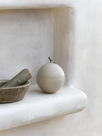 LAWA Imperfect Sphere Candle - Beautiful Handmade Pillar Scented Soy Wax Elegant Aesthetic Candle Housewarming Gift Home Room Shelf Decor Idea (Light Beige, Large) - color: Light Beige