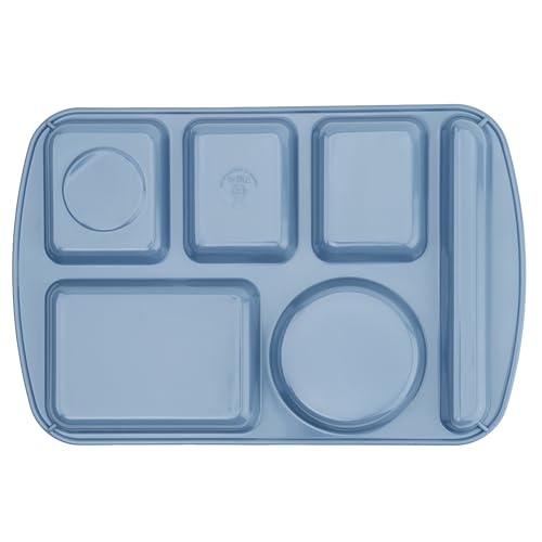 G.E.T. 6 Compartment School Cafeteria Tray, Left Handed, 10" x 15", French Blue 12 - color: French Blue, size: 10" x 15", style: 12 Pack Left Handed Trays