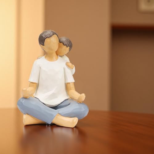 kullder Father and Son Figurines Statues, Birthday Gifts for Dad from Son, Dad Gift for Fathers Day, Christmas, Birthday, Boy & Dads Sculptures, Father Memorial Gift for Loss of Child - color: Father and Son Figurines
