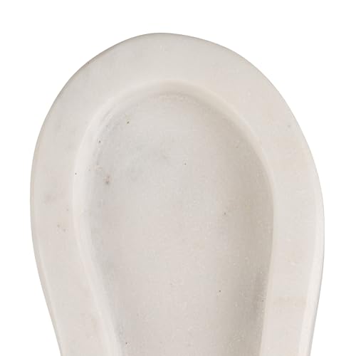 Bloomingville Organic-Shaped Marble Tray, White