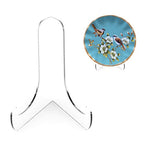 Boloyo 60-Degree Angle Acrylic Plate Display Stand , 4.5 Inch 2PC Clear Acrylic Display Holder Easel Base for Home Office Kitchen School Art Display - color: 60-Degree Angle, size: 4.5 inch(2PC)