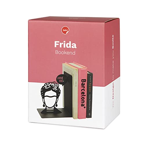 Balvi Frida Bookend – Decorative Metal Book Holder for Shelves and Desks, Ideal for Home and Office Décor, for Art Lovers and Readers – Sujetalibros