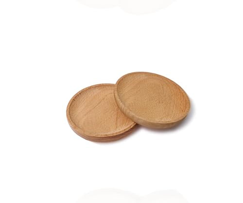 Small Mini Wooden Round Tray 2-Pack, 3.9" for Drinks & Small Food, Rustic Farmhouse Kitchen Decor, Serving Tray for Charcuterie, Coffee Table, Countertop, Dining & Home Organization - color: 3.9"-round-2 Tray