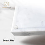 Large Bathroom Vanity Tray, Real Natural Marble Tray 12 inch, Carrara White Stone Toilet Tank Trays, Modern Dresser Trays, Countertop Organizer for Kitchen Counter, Soap Dispenser - color: Carrara White 12-in Rect