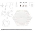 Action Figure Stand with Flexible Metal Arm,Action Figure Pose Display Holder Base,Flight Stands for Action Figures Compatible with HG RG SD SHF Gundam 1/144 Toy with Screwdriver (4Pcs Clear) - color: 4Pcs Clear