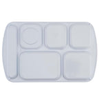 G.E.T. 6 Compartment School Cafeteria Tray, Right Handed, 10" x 15", White (4 Pack) - color: White, size: 10" x 15", style: 4 Pack Right Handed Trays