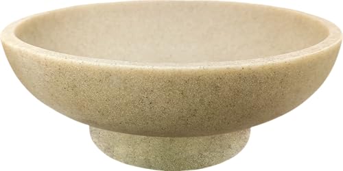 10" Large Decorative Bowl decor - Decorative Bowls for Home Decor,Modern Home Decor,Ruffle Decor key bowl,bowl for keys,Artificial Stone Beige - color: 10.24"Beige
