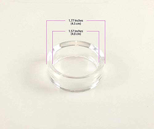 Party Zealot 30 pcs Large Acrylic Clear Baseball Stands 1-5/8" Size Display Holders for Large Round Object Soccer Softballs - size: Stand: 1.77 in-30 pcs