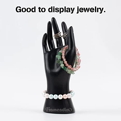 Framendino, Female Mannequin Hand Jewelry Display Holder Stand for Bracelet Necklace Ring Plastic (Black, 2 Pack) - color: Black, size: 2 Pack