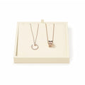 Oirlv Microfiber Jewelry Pendant Display Tray Jewelry Necklace Organizer Display Tray(Beige) - color: Necklaces P13408