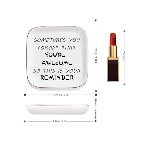 Inspirational Gifts for Women Ring Dish - You're Awesome - Unique Gifts Best Friends Gifts for Women Coworker Christmas Retirement Gifts - style: You're Awesome