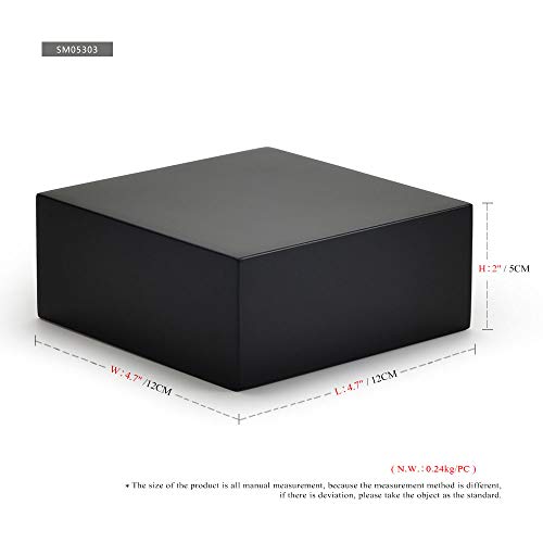 Oirlv Solid Wood Minimalism Style Jewelry Display Stand Showcase Jewelry Organizer Black Square Holder (SM05303) - color: SM05303