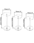 QWORK Round Acrylic Display Stand, 2 Sets Premium Clear Round Riser Stands