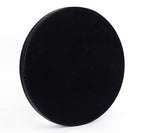 HofferRuffer Round Serving Tray 20'', Elegant Faux Leather Circle Ottoman Table Tray, Serve Tea Coffee Breakfast in Bedroom Living Room Kitchen (Classic Black) - color: Black, size: 20"