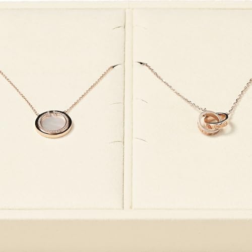 Oirlv Microfiber Jewelry Pendant Display Tray Jewelry Necklace Organizer Display Tray(Beige) - color: 8 Necklaces P13404