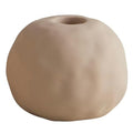 47th & Main Modern Bubble Candle Holder for Taper Candle Ceramic Candlestick Candleholder, 3.25" Dia x 3.5" H, Beige - color: Beige, size: 3.25" Dia x 3.5" H
