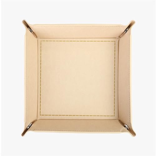 siduater Valet Tray Desktop Storage Organizer – Vegan Leather Catchall Bedside Vanity Tray Nightstand Caddy Holder for Remote Controller, Watch, Keys, Phone, Wallet, Coin, Jewelry, Beige - color: Beige