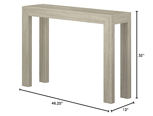 Plank+Beam Modern 46 Inch Console Table, Solid Pine Wood Entryway Table, Narrow Sofa Table for Hallway or Living Room, Seashell - color: Seashell, size: 46 Inch