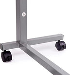 Vaunn Medical Pneumatic Adjustable Overbed Bedside Table With Wheels (Hospital and Home Use) - color: Walnut Brown