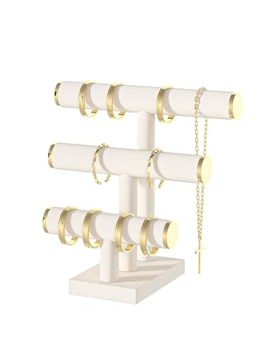 Bracelet Holder Stand,Bracelet Organizer Display for Selling,Bangle Organizer for Women,Watch Storage Holder for Men,Jewelry Business Supplies (Style 1 （Beige 3 Tier ）) - style: Style 1 （Beige 3 Tier ）