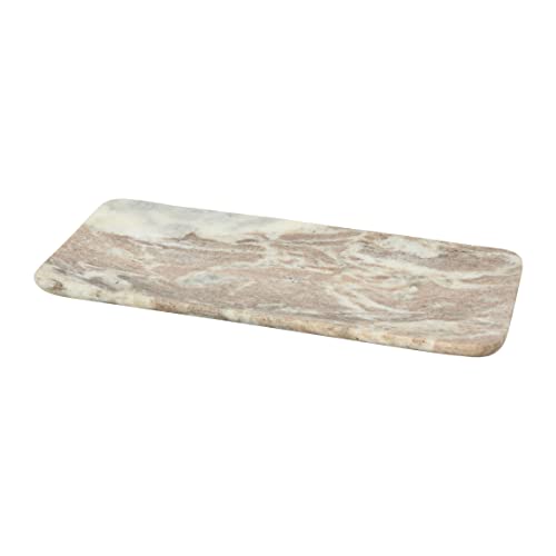 Bloomingville Marble Food Serving Tray, Beige and White - color: Beige/White