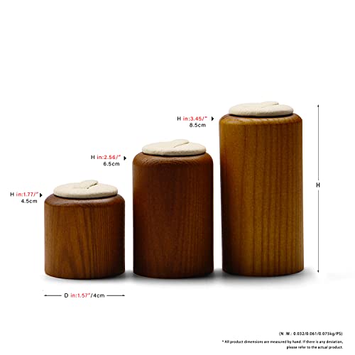 Solid Wood Ring Display Stand 3 Piece Cylindrical Microfiber Ring Holder Wooden Jewelry Display Holders Showcase Display (White) - color: Beige