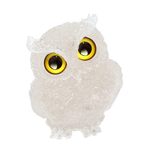 mookaitedecor Rock Quartz Owl Statue Sculpture Stone, Carved Animals Night Owl Figurine Crystal Ornament for Desktop Office Home Decor, 3 Inch - color: White, size: 3 inch