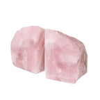 Crystal Bookends Pink Heavy Duty Bookend Natural Rose Quartz Stone Decorative Book Ends 1 Pair 4-6 LBS - size: 4-6lbs