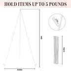 Easel Stand for Wedding Sign & Poster - 63" Display Easels with Adjustable Metal Frame - White - style: White