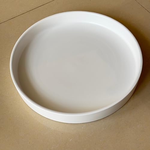 Plant Saucer White Ceramic Deep Pot Tray - 1 Pack 15 inch, Planter Saucers Water Drip Trays for Indoors Outdoor, Thick Durable Sturdy Flower Pot Saucers for Glazing Pots Base, (15"/13.5"-Size) - color: White, size: 15in 1pack