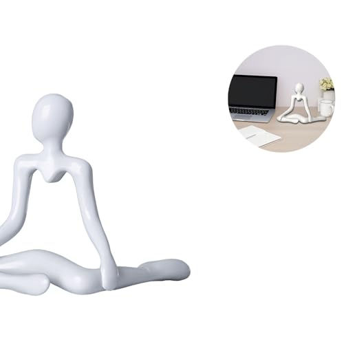 Modern Abstract Sculpture for Home Decor Contemporary Art Statue Minimalist Decorative Figure - color: White