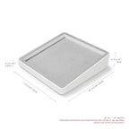 Microfiber Jewelry Tray Showcase Display Necklace Bracelet Ring Showcase Display Empty Plate(Gray) - size: 16.2" x 16.2" x 3.15"