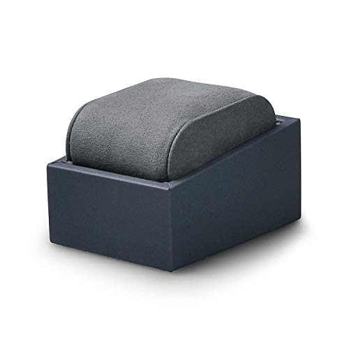Oirlv Premium Leather Single Watch Display Stand Bracelet Wrist Watch Showcase Jewelry Display Holder(Grey) - color: Grey